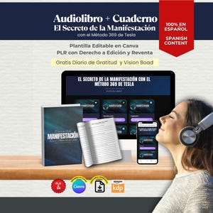Audiolibro + Cuaderno: El Secreto de la Manifestación 2026 | Método 369 de Tesla, Editable en Canva, PLR, Derecho de Reventa
