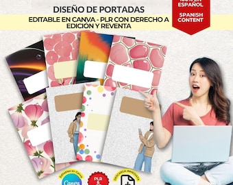 20 Editable Covers in Canva | Modern Designs for Notebooks, Digital Planners, and Printable Notepads