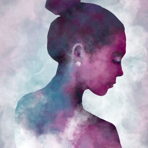 Ballerina 1 Illustration, Printable Wall Art, 10x8 & 7x5 Digital Print, Instant Download