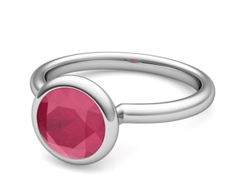 2 Carat Ruby Solitaire Engagement Wedding Ring in 14k Gold