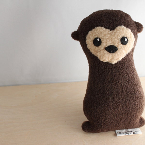 Otter Plushie - Stuffed Toy, Otter Softie, Little Plush Animal, Sea Otter Plush, Soft sculpture, Small Otter Doll, Cute Otter, Artist Plush