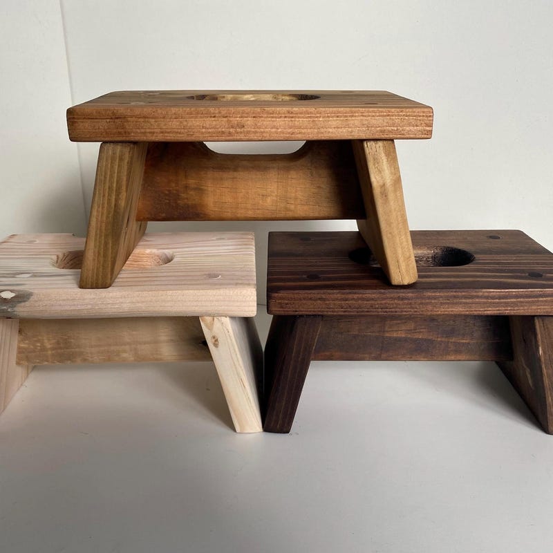 Small Wood Stool - Etsy UK