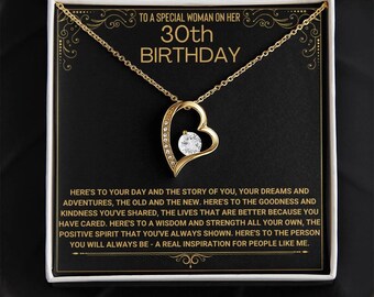 30th Birthday Gift For Her, Happy 30th Birthday, 30th Birthday Card, 30th Birthday Necklace, 30th Birthday Present, Thirtieth Birthday