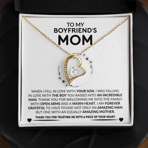 Boyfriends Mom Gift, Gifts for Boyfriend&#39;s Mom, Christmas Gift for Boyfriends Mom, To My Boyfriends Mother Necklace, Mother&#39;s Day, Birthday