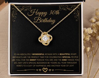 30th Birthday Gift For Her, Happy 30th Birthday, 30th Birthday Card, 30th Birthday Necklace, 30th Birthday Present, Thirtieth Birthday