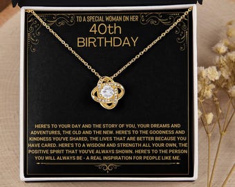 40th Birthday Gift For Her, Happy 40th Birthday, 40th Birthday Card, 40th Birthday Necklace, 40th Birthday Present, Fortieth Birthday