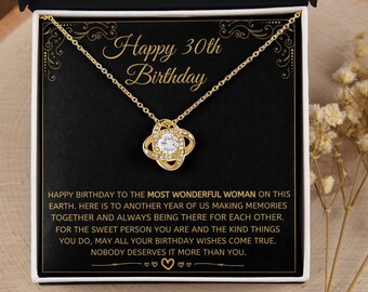30th Birthday Gift For Her, Happy 30th Birthday, 30th Birthday Card, 30th Birthday Necklace, 30th Birthday Present, Thirtieth Birthday