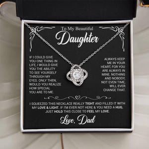 To My Daughter Necklace from Dad, Father Daughter Gift, Christmas or Birthday Present, Sentimental Jewelry Card from Dad, Daughter Gift Idea