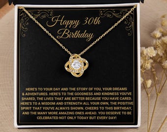 30th Birthday Gift For Her, Happy 30th Birthday, 30th Birthday Card, 30th Birthday Necklace, 30th Birthday Present, Thirtieth Birthday