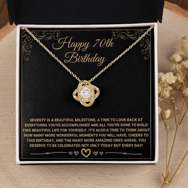 70th Birthday Gift For Her, Happy 70th Birthday, 70th Birthday Card, 70th Birthday Necklace, 70th Birthday Present, Seventieth Birthday