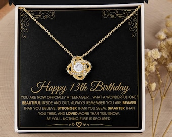 Happy 13th Birthday, 13th Birthday Gift Official Teenager, Thirteenth Birthday Necklace, Gift for 13 Year Old Girl Gifts, Teen Birthday