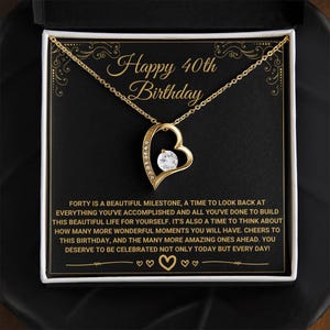 40th Birthday Gift For Her, Happy 40th Birthday, 40th Birthday Card, 40th Birthday Necklace, 40th Birthday Present, Fortieth Birthday