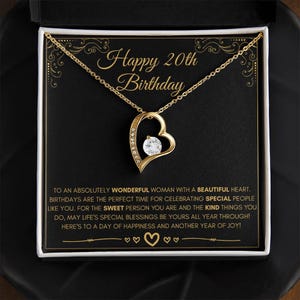 Alles Gute zum 20. Geburtstag, 20. Geburtstagsgeschenk für Sie, 20. Geburtstag Halskette, Geschenk für Ihre beste Freundin, Schwester, Nichte, Cousine, 20