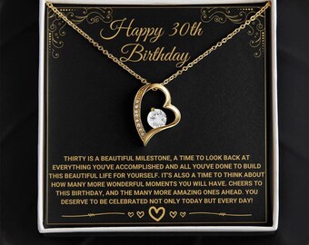 30th Birthday Gift For Her, Happy 30th Birthday, 30th Birthday Card, 30th Birthday Necklace, 30th Birthday Present, Thirtieth Birthday