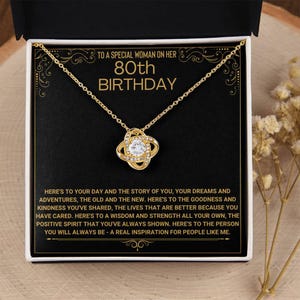 80th Birthday Gift For Her, Happy 80th Birthday, 80th Birthday Card, 80th Birthday Necklace, 80th Birthday Present, Eightieth Birthday