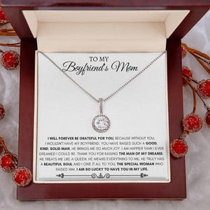 Boyfriends Mom Gift, Gifts for Boyfriend&#39;s Mom, Christmas Gift for Boyfriends Mom, To My Boyfriends Mother Necklace, Mother&#39;s Day, Birthday
