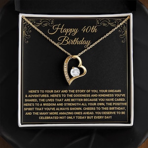 40th Birthday Gift For Her, Happy 40th Birthday, 40th Birthday Card, 40th Birthday Necklace, 40th Birthday Present, Fortieth Birthday