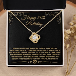 80th Birthday Gift For Her, Happy 80th Birthday, 80th Birthday Card, 80th Birthday Necklace, 80th Birthday Present, Eightieth Birthday