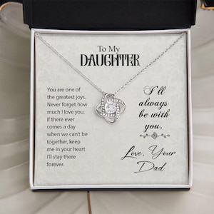 To My Daughter Necklace from Dad, Father Daughter Gift, Christmas or Birthday Present, Sentimental Jewelry Card from Dad, Daughter Dad Gift