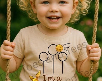 Harry Potter Inspired Baby & Toddler Shirt – “I’m a Keeper” Quidditch Tee | Golden Snitch Kids Tee | Baby Shower Gift | Toddler Wizard Outfi