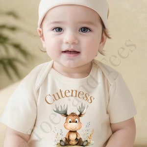 I Moose Be Cute Baby Bodysuit – Woodland Animal Baby Shirt – Cute Fall Baby Outfit – Gender Neutral Baby Shower Gift – Baby Moose Onesie