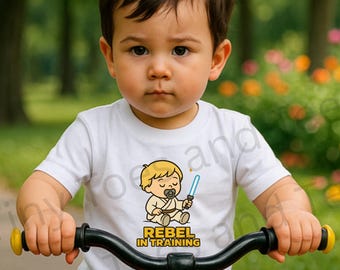 Baby Jedi Onesie® | Rebel in Training Bodysuit | Star Wars Inspired Toddler Tee | Baby Shower Gift | Nerdy Geek Baby Clothes