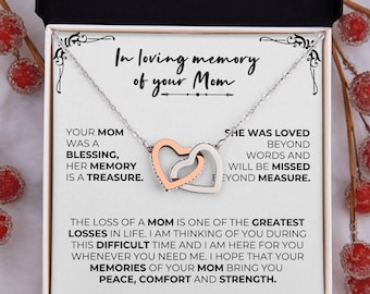 Verlust der Mutter Geschenk, Trauer Geschenk, Beileid Geschenk, Mutter Erinnerung Halskette, Mutter Erinnerung Geschenk, Trauerfall Andenken