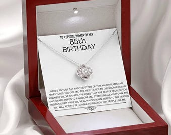 Collar para el 85 cumpleaños, Regalo para ella en su 85 cumpleaños, Joyería para el 85 cumpleaños