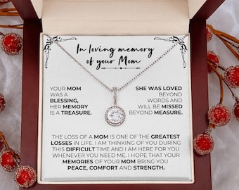 Verlust der Mutter Geschenk, Trauer Geschenk, Beileid Geschenk, Mutter Erinnerung Halskette, Mutter Erinnerung Geschenk, Trauerfall Andenken