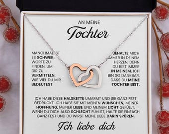 Geschenk für Tochter, Tochter Halskette, An meine Tochter Schmuck mit Botschaftskarte