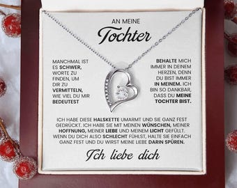 Tochter Halskette Geschenk – An meine Tochter Schmuck mit Botschaftskarte