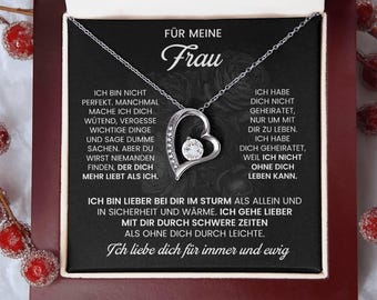 Geschenk für Frau – Ehefrau Halskette zum Jahrestag – Für meine Frau Schmuck