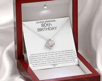 80th Birthday Necklace, 80th Birthday Jewelry for Women, 80th Birthday Present