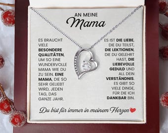 Geschenk für Mama – Muttertag Halskette – An meine Mutter Schmuck mit Botschaft