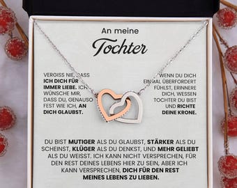 Tochter Halskette Geschenk – An meine Tochter Schmuck mit Botschaftskarte