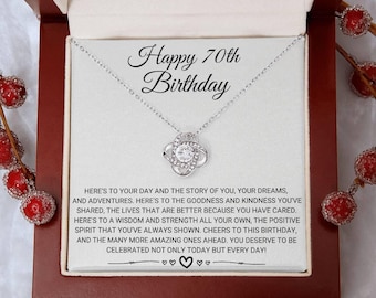 70er Geburtstag Halskette, 70er Geburtstag Geschenk für Sie, 70er Geburtstag Schmuck