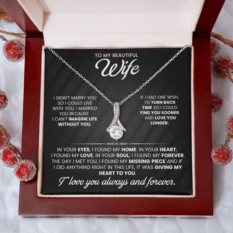 Wife Birthday Gift | Anniversary Necklace | Romantic Jewelry for Wife from Husband