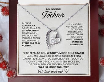 Tochter Halskette Geschenk – An meine Tochter Schmuck mit Botschaftskarte