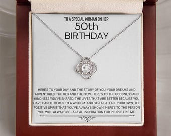 50. Geburtstag Halskette, 50. Geburtstag Geschenk für Sie, 50. Geburtstag Schmuck