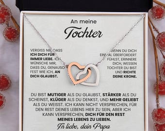An meine Tochter Halskette – Tochter Geschenk von Papa – Vater Tochter Schmuck