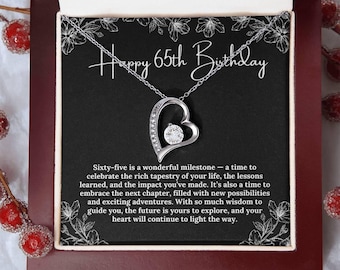 65. Geburtstag Halskette, 65. Geburtstag Schmuck für Frauen, 65. Geburtstag Geschenk