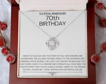 70er Geburtstag Halskette, 70er Geburtstag Geschenk für Sie, 70er Geburtstag Schmuck