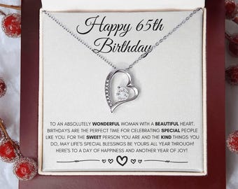 65. Geburtstag Halskette, 65. Geburtstag Schmuck für Frauen, 65. Geburtstag Geschenk