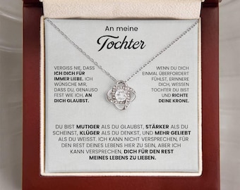 Tochter Halskette Geschenk – An meine Tochter Schmuck mit Botschaftskarte