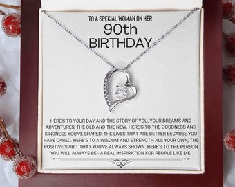90th Birthday Necklace, 90th Birthday Jewelry for Women, 90th Birthday Present