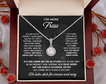 Geschenk für Frau – Ehefrau Halskette zum Jahrestag – Für meine Frau Schmuck