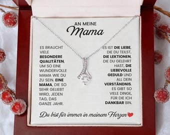 Geschenk für Mama – Muttertag Halskette – An meine Mutter Schmuck mit Botschaft
