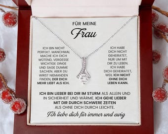 Geschenk für Frau – Ehefrau Halskette zum Jahrestag – Für meine Frau Schmuck