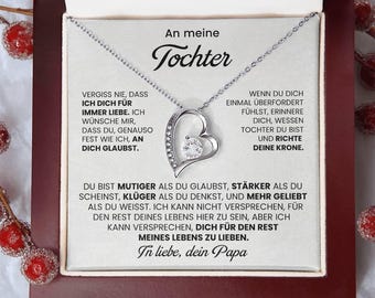 An meine Tochter Halskette – Tochter Geschenk von Papa – Vater Tochter Schmuck