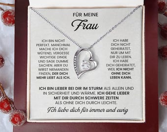 Geschenk für Frau – Ehefrau Halskette zum Jahrestag – Für meine Frau Schmuck